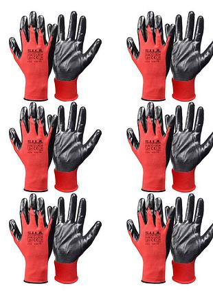 Рукавички маслобензостійкі (20 пар) з нітриловим покриттям (розмір 10) en388 4121x (в-во s.i.l.a. ac),sl11.182798-20