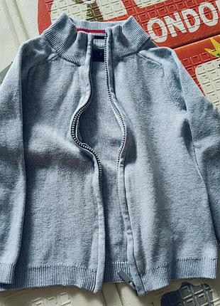 Кардиган детский трикотаж для мальчика кофта на замке