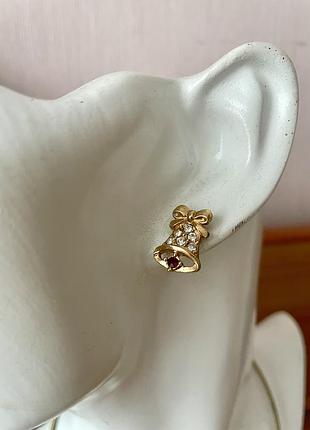 Avon вінтажні сережки дзвіночки різдвяні новорічні американський вінтаж