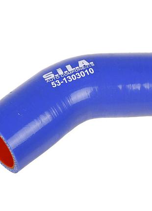 Патрубок радіатора газ-53 верхній, газ-3307 силіконовий (в-во s.i.l.a. ac),53-1303010