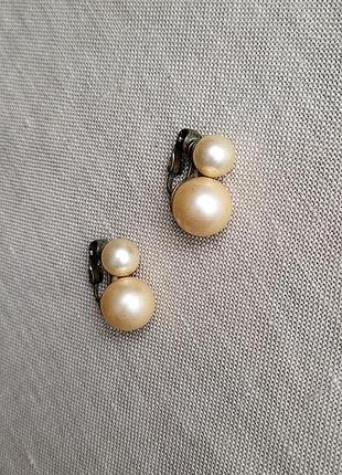 Винтажные нежные клипсы