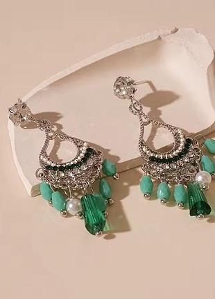 Серьги в бохо этно стиле с подвесками
