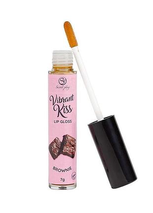 Блеск для губ с эффектом вибрации - secret play brownie lip gloss vibrant kiss