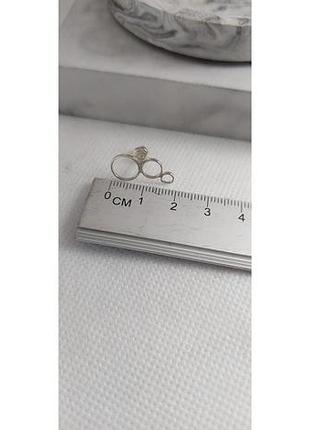 Сережки вкрутки срібло 925 проби кільця позолота