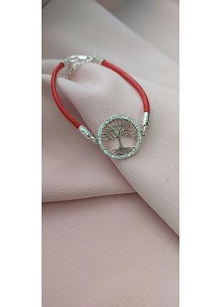 Браслет срібло 925 проби дерево життя з камінчиками. позолота