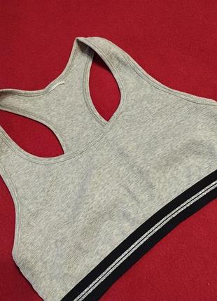 Коттоновый топ размер м,в рубчик