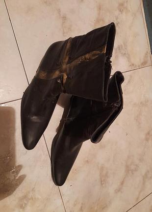 Ботильоны каблук ботинки сапожкинатуральная кожа, натуральный утеплитель меха