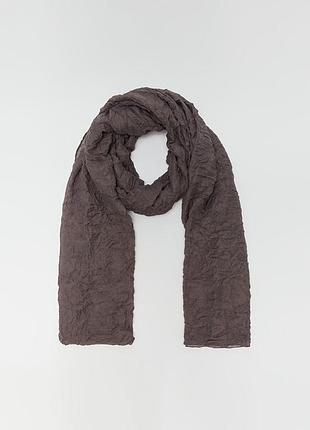 Мягкий коричневый кашемировый шарф палантин