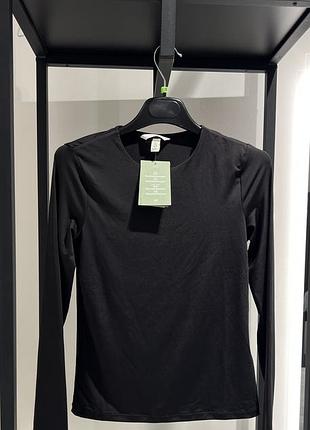 Лонг h&m, жіночий класичний лонг, чорний лонг, облягаючий лонг, жіночий лонгслів