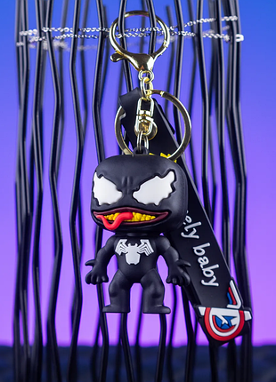 Брелок веном venom дитячий на рюкзак, ключі іграшка антистрес 6 см ven_99