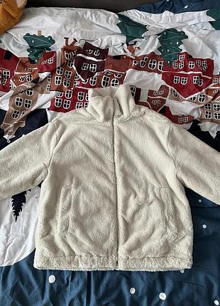 Зимова куртка, шуба з штучним хутром двостороння oysho