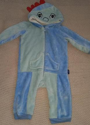 Человечек, комбинезон, кигуруми детский махровый