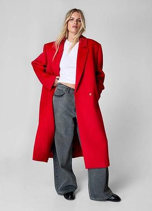 Жіноче червоне пальто s-m у складі вовна