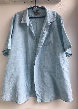 Котон та льон🌹сорочка чоловіча батал