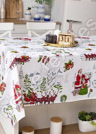 Скатертина новорічна. новорічна лляна скатертина 15 варіантів новорічні скатертини на ваш стіл. яскраві та красиві. льон