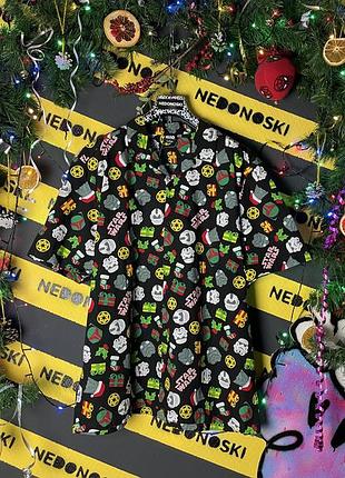 Новорічна різдвяна гавайка з принтом star wars,штурмовики,подарунки,зоряні війни