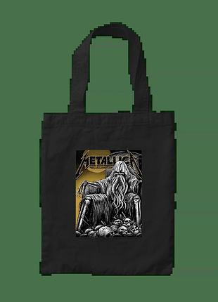 Шоппер с принтом metallica