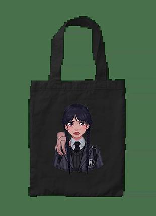 Шоппер с принтом wednesday