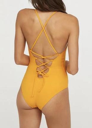 Якісний суцільний спільний злитий купальник красива спина l/xl