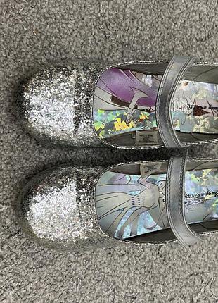 Нарядные светящиеся туфли туфельеки балетки frozen эльза 32 -33 р 20.8 см