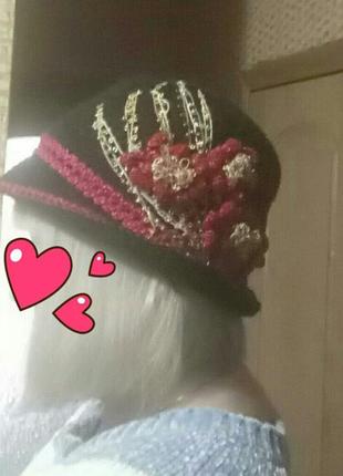 Комплект хенд-мейд:шапка и шарф