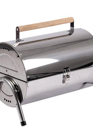Гриль угольный bo-camp barrel silver (8108381)
