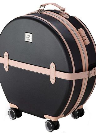 Валіза semi line 24" (m) black/pink cream (t5671-3)