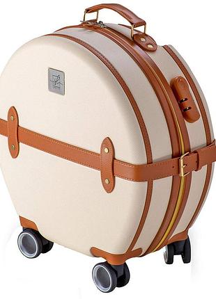 Валіза semi line 20" (s) ecru/brown (t5670-2)