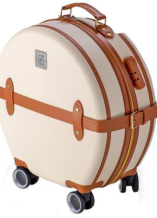 Чемодан semi line 24" (m) ecru/brown (t5670-3)