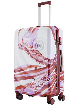 Валіза semi line 28" (l) white/red print (t5654-3)