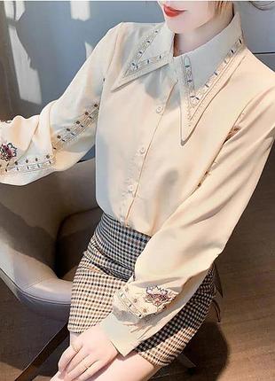 Рубашка с вышивкой вышиванка блузка блуза