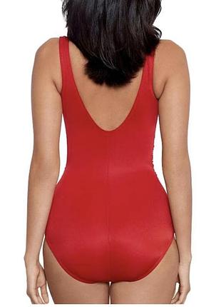 Шикарний батал 16 якісний суцільний спільний злитий червоний купальник