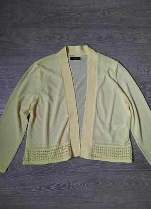 Кардиган жіночий укорочений з мереживом від m&co