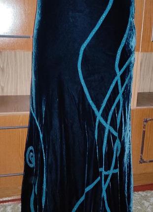 Юбка бархат в бохо стиле