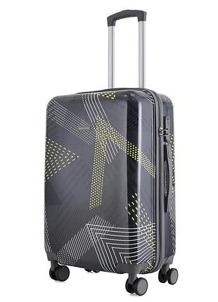 Валіза semi line 24" (m) black pattern (t5651-2)