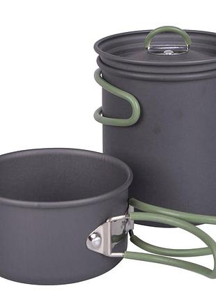 Набор посуды bo-camp explorer 2 pieces hard anodized anthracite / green (2200240)