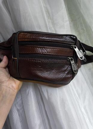 Кожаная мужская бананка