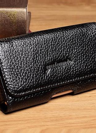 Чехол на xiaomi redmi note 14 4g на ремень пояс кобура натуральная премиум кожа "flotar"