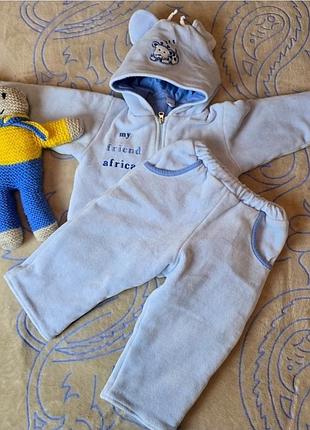 Польский очень теплый и веселый костюм malgosia с капюшоном на молнии, 80 см