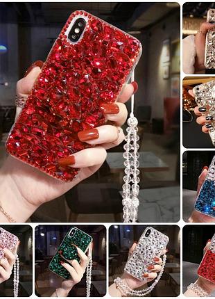 Чехол на xiaomi redmi note 14 4g со стразами силиконовый противоударный tpu "swarov luxury"