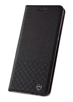 Чехол на xiaomi redmi note 14 4g книжка с подставкой визитницей противоударный магнитный влагостойкий "privilege" черный - №4