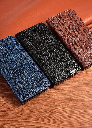 Чехол на xiaomi redmi note 14 4g книжка из натуральной премиум кожи с подставкой противоударный магнитный "dragon"