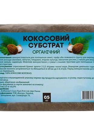 Субстрат кокосовий, брикет міні, 500 г, кіссон