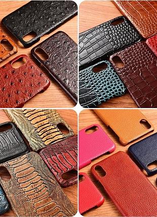 Чехол на xiaomi redmi note 14 4g обтянутый натуральной кожей накладка бампер "signature"