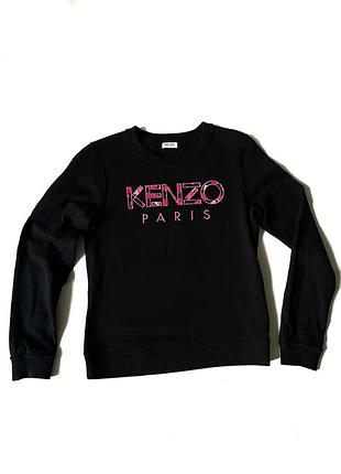 Женский свитшот с вышитым логотипом kenzo