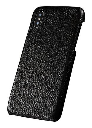 Чохол на xiaomi redmi note 14 4g повністю обтягнутий натуральна преміум шкіра накладка бампер "signature" no7 флотар чорний