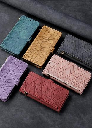 Чехол на xiaomi redmi note 14 4g книжка кожаный с кошельком визитницей ремешком подставкой противоударный "linero""