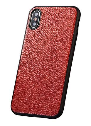 Чехол на xiaomi redmi note 14 4g кожаный силиконовый бампер накладка противоударный "genuine" bull коричневый