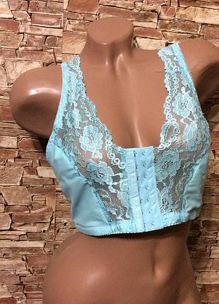 Бюстгальтер-топ р.95-100с\d 56-58 спереди застежка без косточек\без поролона