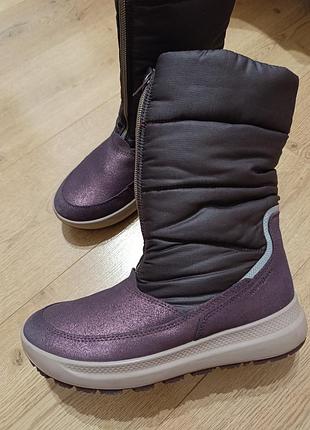 Зимові чобітки ecco 38 р 25 см зимние ботинки сапоги сапожки экко